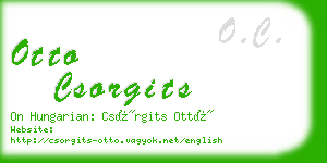 otto csorgits business card